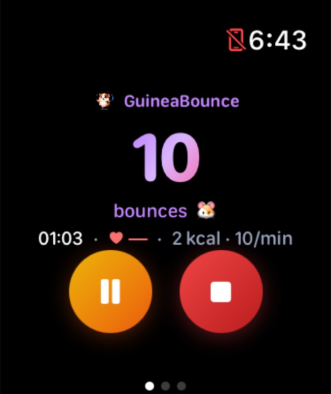 Apple Watch live workout